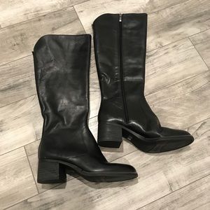 Franco Sarto Boot Black Knee-High Lauralei
